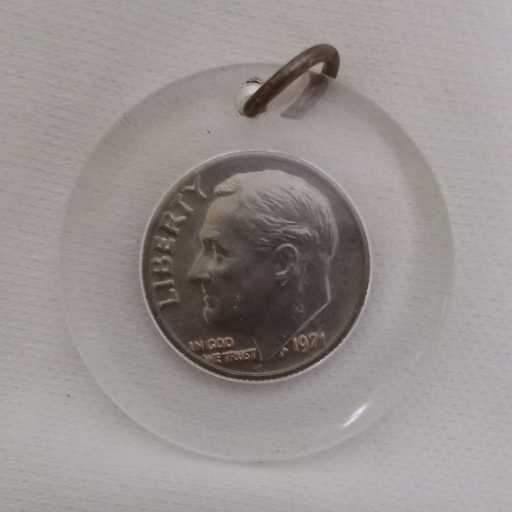 1971 Roosevelt Dime Pendant